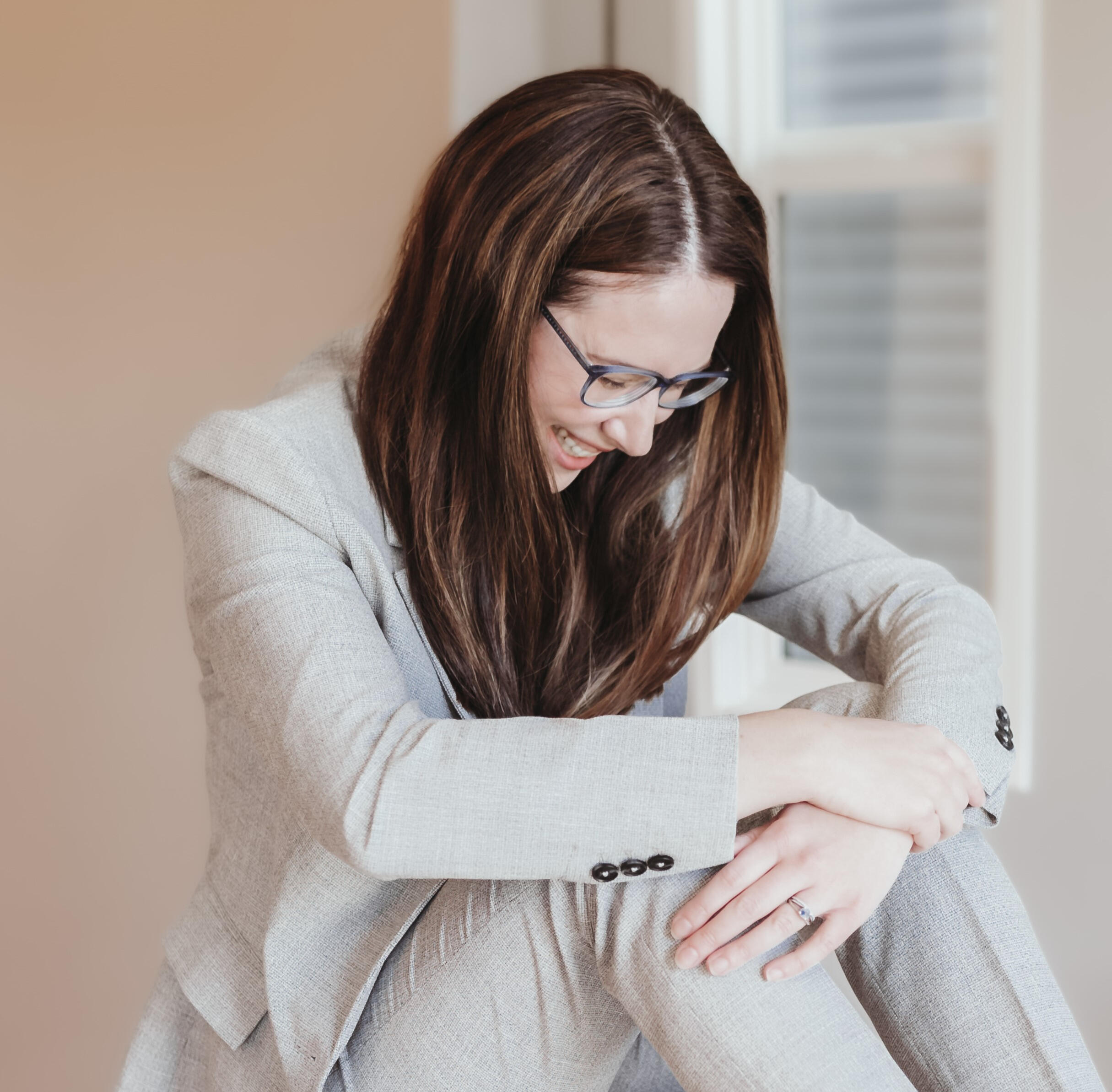 *Me embracing the unexpected - this was an outtake from my photo shoot, laughing at my son playing under the chair just out of the shot.*